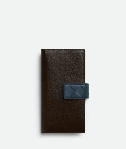 Bottega Veneta Tag IPhone 15 Pro Max Flap Case Fondant / Deep blue / New sauge New