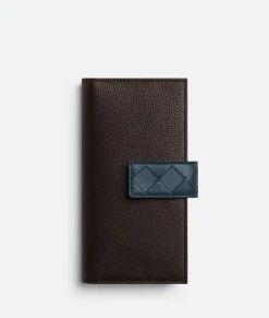 Bottega Veneta Tag Long Wallet With Zip Coin Purse Fondant / Deep blue / New sauge Best