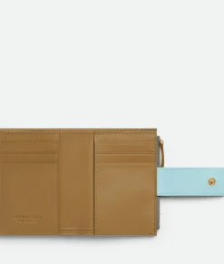 Bottega Veneta Tag Small Bi-Fold Wallet Sterling/zenith/dark praline New