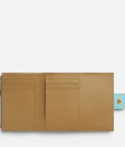 Bottega Veneta Tag Tri-Fold Zip Wallet Sterling/zenith/dark praline Best