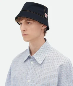 Bottega Veneta Tech Nylon Bucket Hat Navy Sale