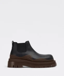 Bottega Veneta Tire Chelsea Ankle Boot Black ebony Clearance