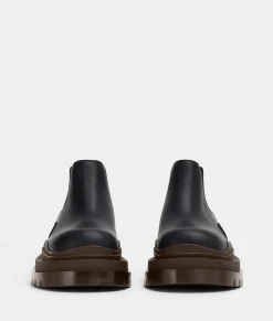 Bottega Veneta Tire Chelsea Ankle Boot Black ebony Clearance
