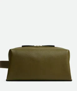 Bottega Veneta Tokyo Medium Washbag Olive oil/black Discount