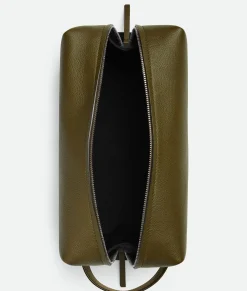 Bottega Veneta Tokyo Medium Washbag Olive oil/black Discount