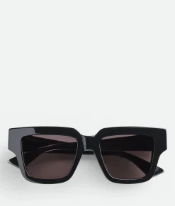 Bottega Veneta Tri-Fold Square Sunglasses Black/grey Online