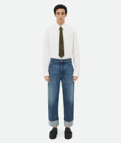 Bottega Veneta Turn Up Denim Mid blue Best