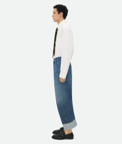 Bottega Veneta Turn Up Denim Mid blue Best