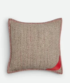 Bottega Veneta Tweed Cushion Brown New