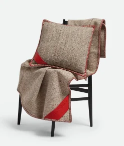 Bottega Veneta Tweed Cushion Brown New