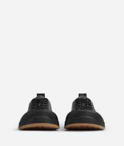 Bottega Veneta Vulcan Leather Sneaker Black Outlet