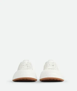 Bottega Veneta Vulcan Leather Sneaker Optic white