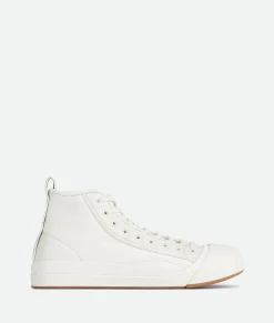 Bottega Veneta Vulcan Leather Sneaker Optic white Outlet