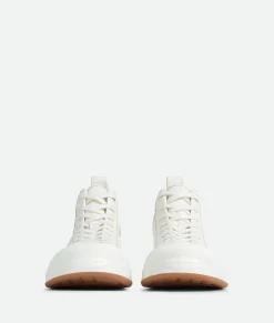 Bottega Veneta Vulcan Leather Sneaker Optic white Outlet