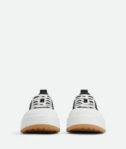 Bottega Veneta Vulcan Platform Sneaker Black / White Clearance