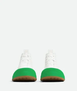 Bottega Veneta Vulcan Sneaker Optic white / Parakeet