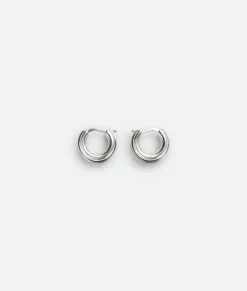 Bottega Veneta Watch Hoop Earrings Silver Best