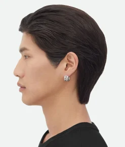 Bottega Veneta Watch Hoop Earrings Silver Best