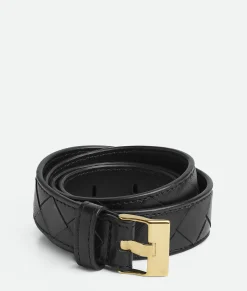 Bottega Veneta Watch Intrecciato Belt Black