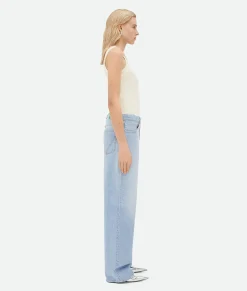 Bottega Veneta Wide Leg Light-Bleached Denim Light bleach Online