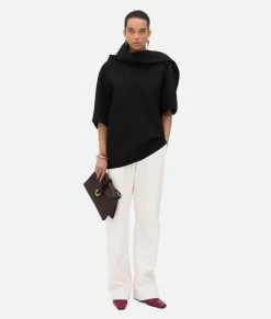 Bottega Veneta Wool Crepe Top Black