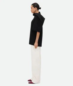 Bottega Veneta Wool Crepe Top Black