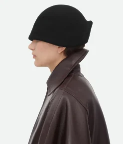 Bottega Veneta Wool Felt Hat Black New