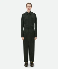 Bottega Veneta Wool Pinstripe Shirt Camping / Yellow Hot