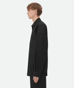 Bottega Veneta Wool Twill Shirt Black Best