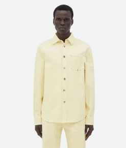 Bottega Veneta Yellow Wash Denim Shirt Banana Sale