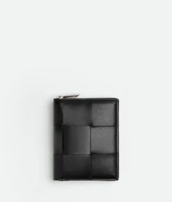Bottega Veneta Zip Around Wallet Black Hot
