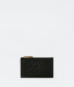 Bottega Veneta Zipped Card Case Black Hot